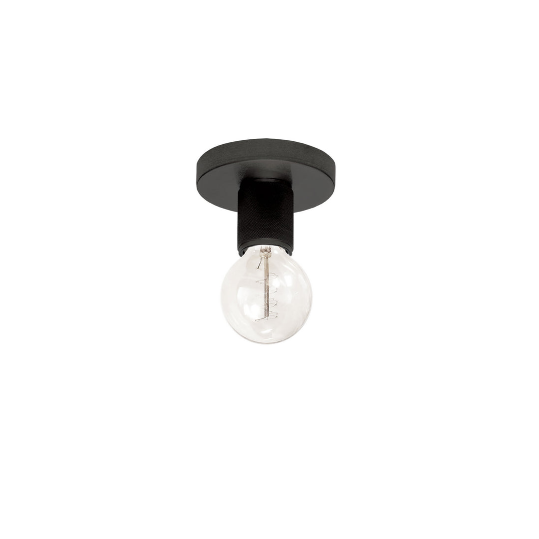 Roswell One Light Flush Mount in Black - available from The Lighting Shoppe, trusted by Canadian homeowners