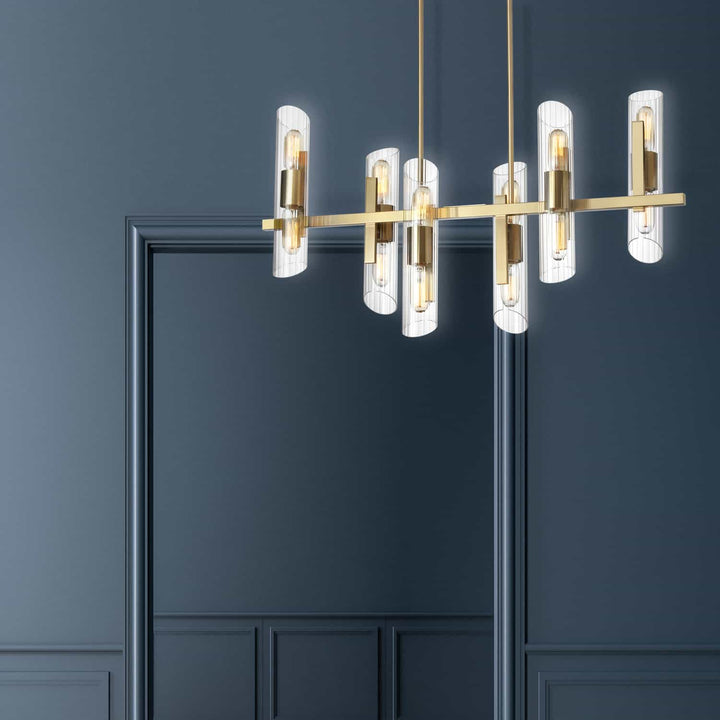 Dainolite Canada - SAM-4012HC-AGB - 12 Light Chandelier - Samantha - Clear