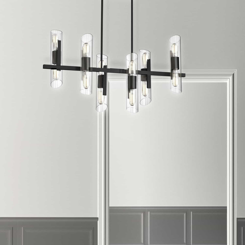 Dainolite Canada - SAM-4012HC-MB - 12 Light Chandelier - Samantha - Black