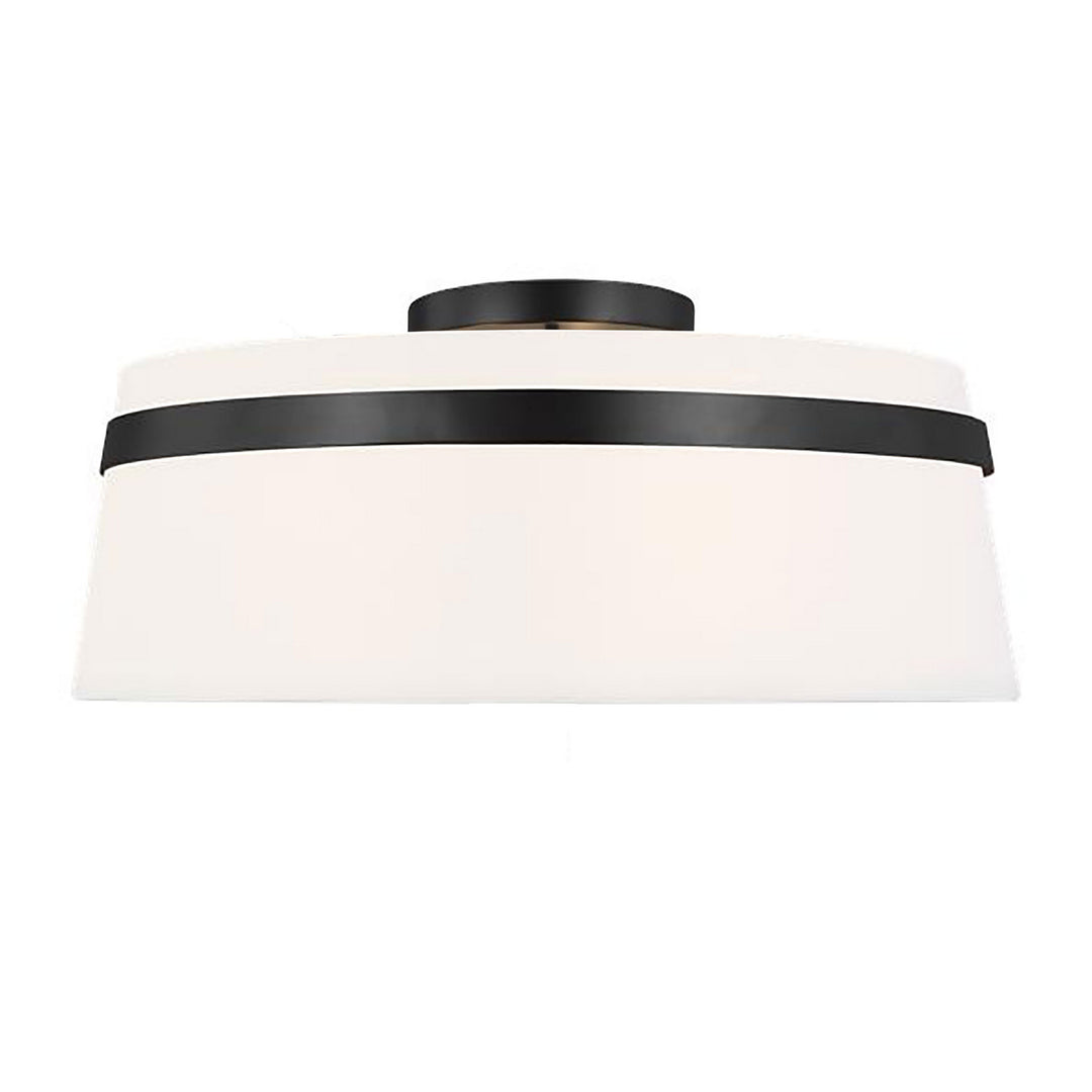 Symphony Three Light Semi-Flush Mount in White - available from The Lighting Shoppe, trusted by Canadian homeowners