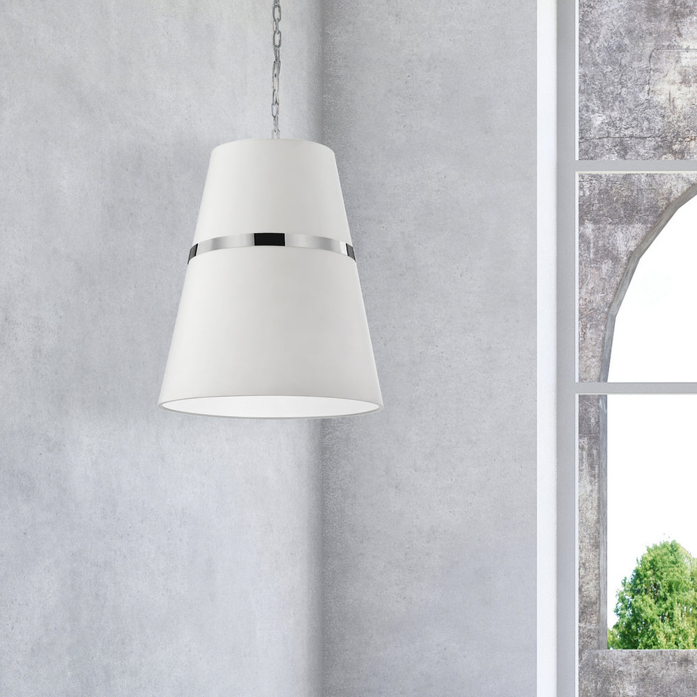 Dainolite Canada - SYM-183P-PC-WH - Three Light Pendant - Symphony - White