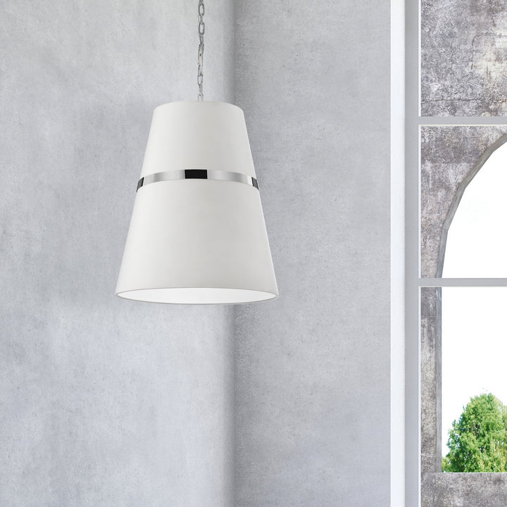 Dainolite Canada - SYM-183P-PC-WH - Three Light Pendant - Symphony - White
