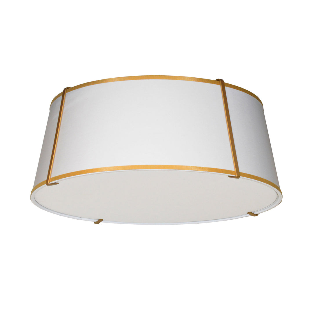 Trapezoid Four Light Flushmount in White - available from The Lighting Shoppe, trusted by Canadian homeowners