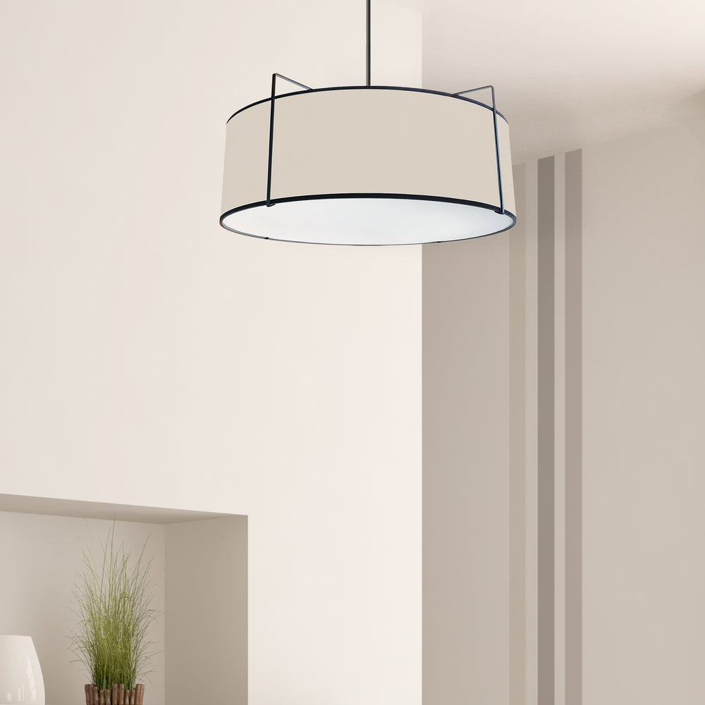 Dainolite Canada - TRA-244P-BK-CRM - Four Light Pendant - Trapezoid - Cream