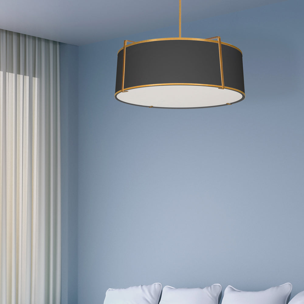 Dainolite Canada - TRA-244P-GLD-BK - Four Light Pendant - Trapezoid - Gold