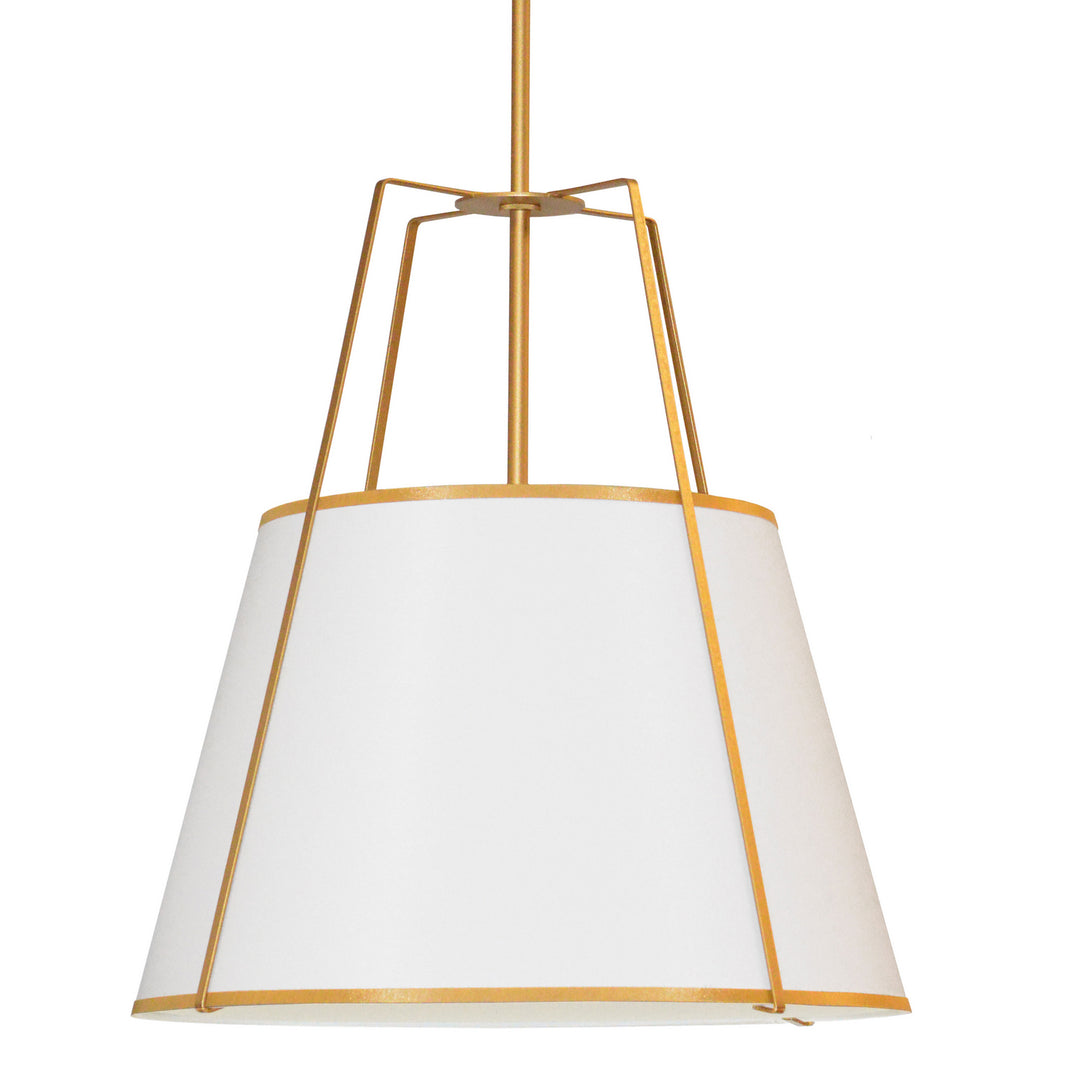 Trapezoid Four Light Pendant in White - available from The Lighting Shoppe, trusted by Canadian homeowners