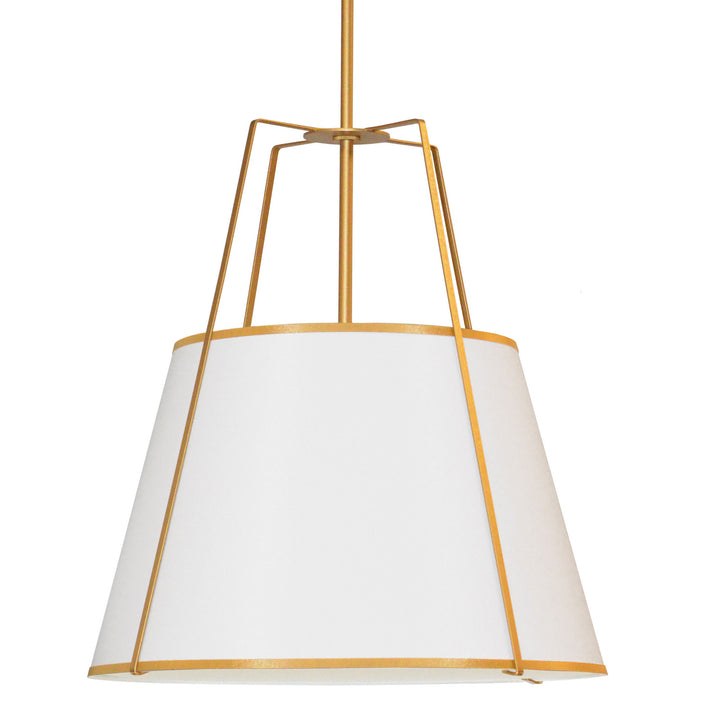 Trapezoid Four Light Pendant in White - available from The Lighting Shoppe, trusted by Canadian homeowners