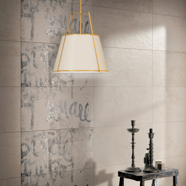 Dainolite Canada - TRA-331P-GLD-CRM - Three Light Pendant - Trapezoid - Cream