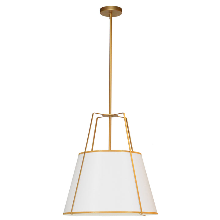Trapezoid Three Light Pendant in White - available from The Lighting Shoppe, trusted by Canadian homeowners