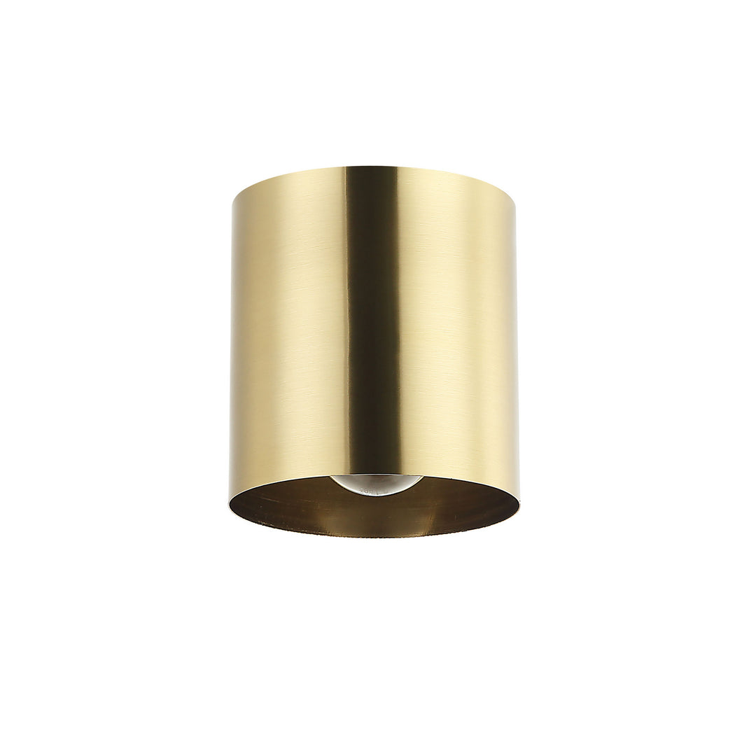 Theron One Light Flush Mount in Aged Brass - available from The Lighting Shoppe, trusted by Canadian homeowners