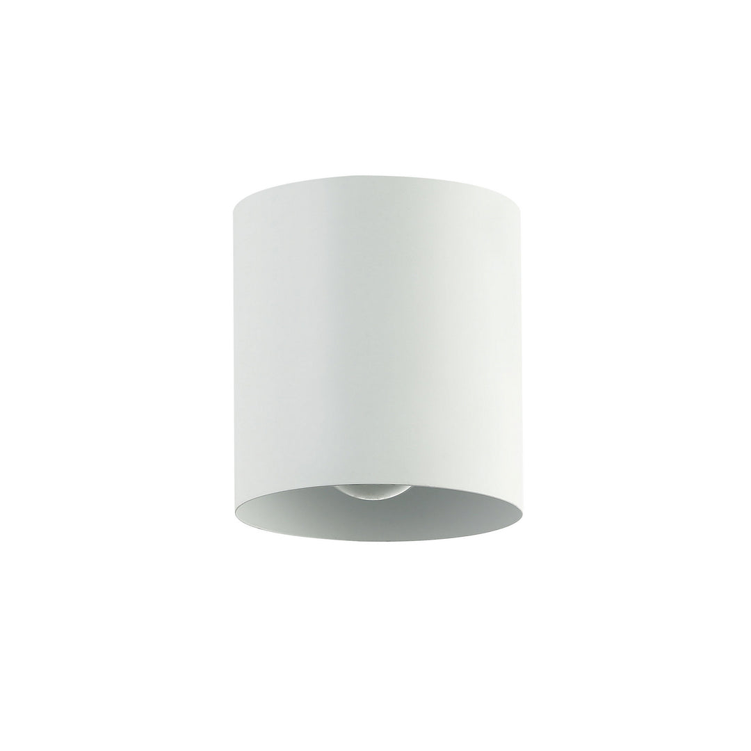 Theron One Light Flush Mount in White - available from The Lighting Shoppe, trusted by Canadian homeowners