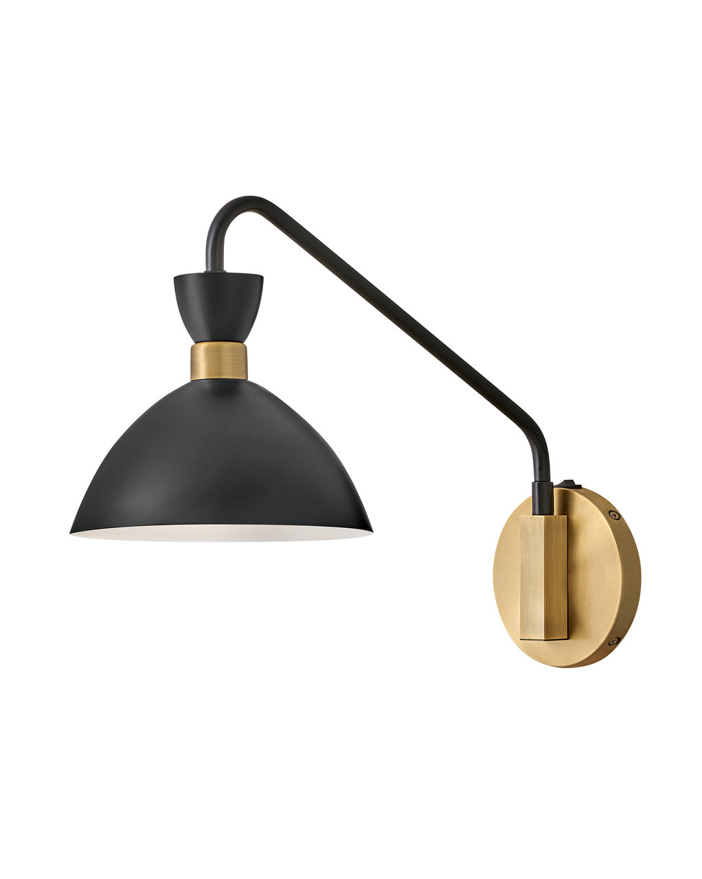 Lark Canada - 83250BK-HB - LED Plug-In Wall Sconce - Simon - Black