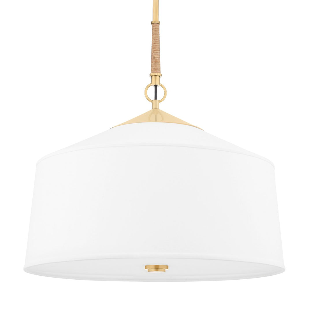 White Plains Three Light Pendant in Aged Brass - available from The Lighting Shoppe, trusted by Canadian homeowners
