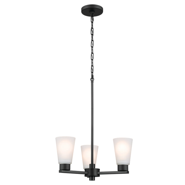 Kichler Canada - 52435BK - Three Light Chandelier - Stamos - Black
