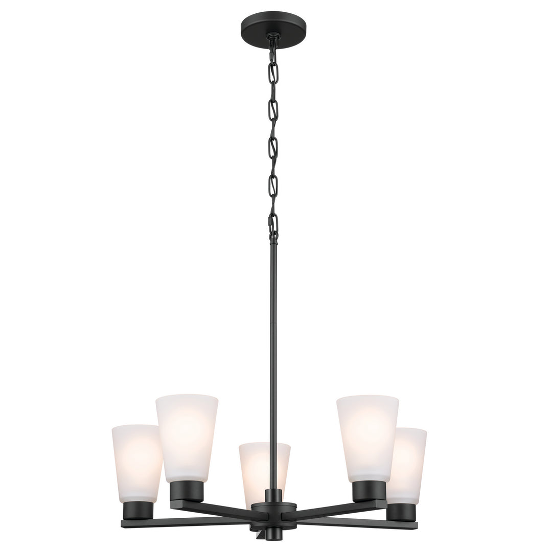 Kichler Canada - 52436BK - Five Light Chandelier - Stamos - Black