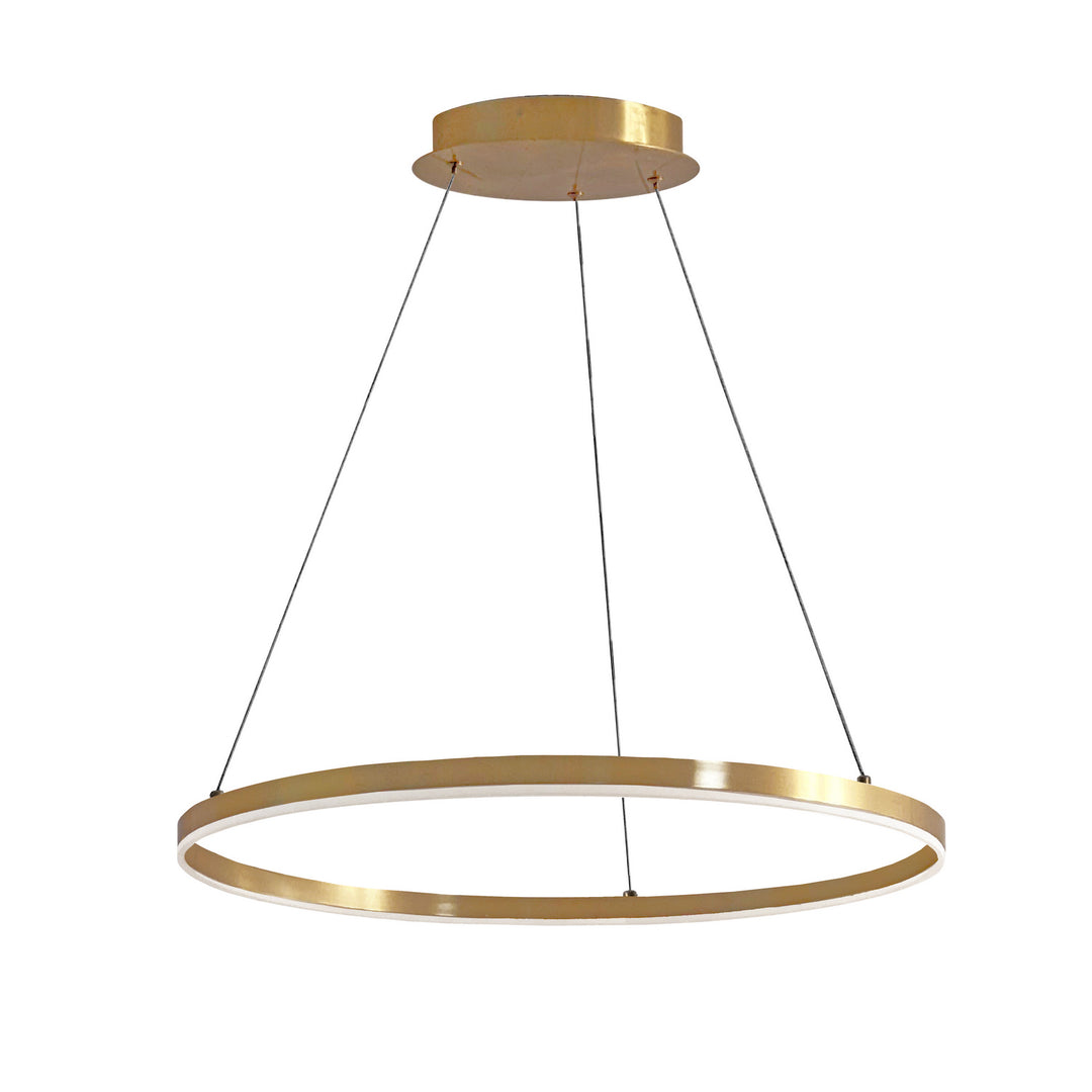 Circulo LED Chandelier in Aged Brass - available from The Lighting Shoppe, trusted by Canadian homeowners