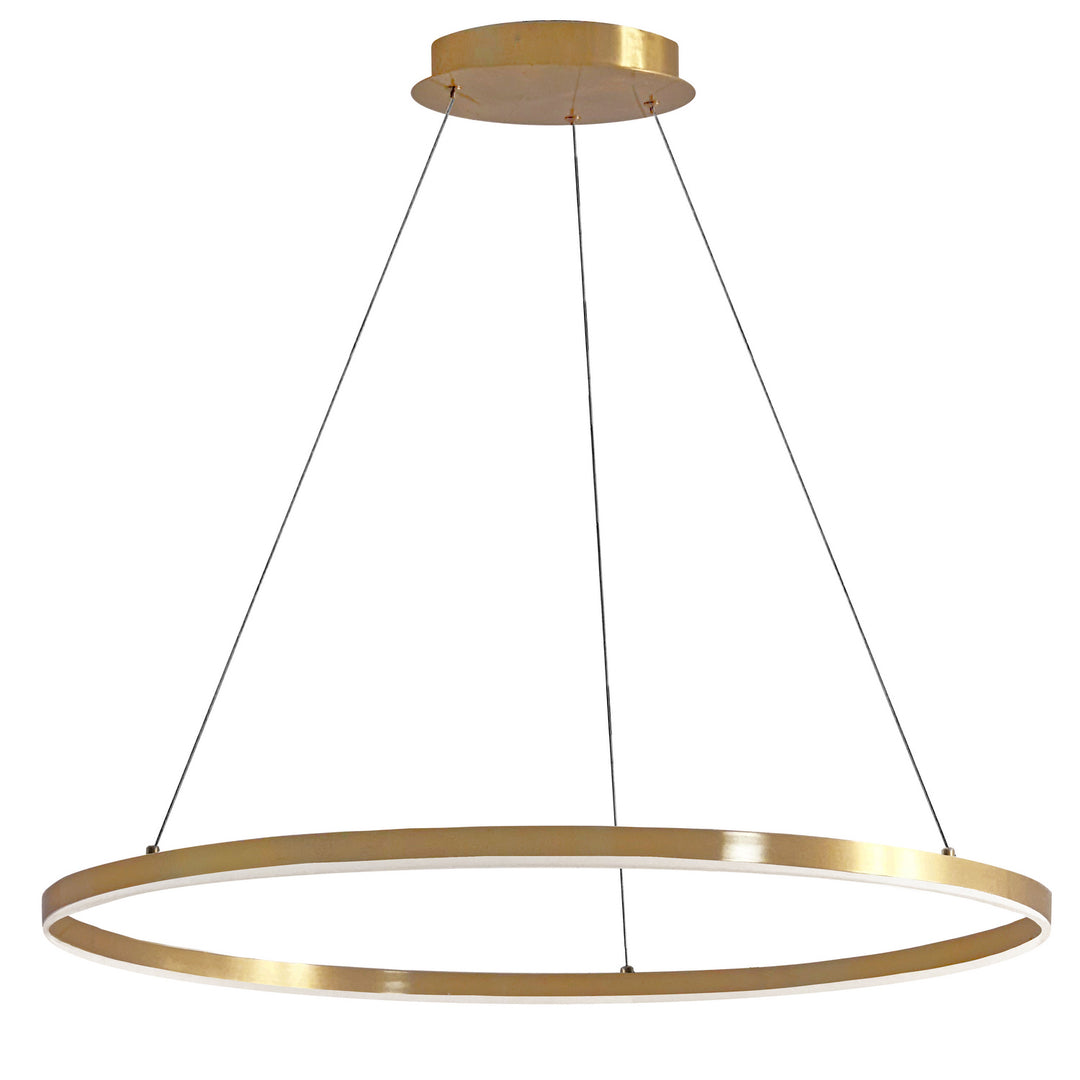 Circulo LED Chandelier in Aged Brass - available from The Lighting Shoppe, trusted by Canadian homeowners