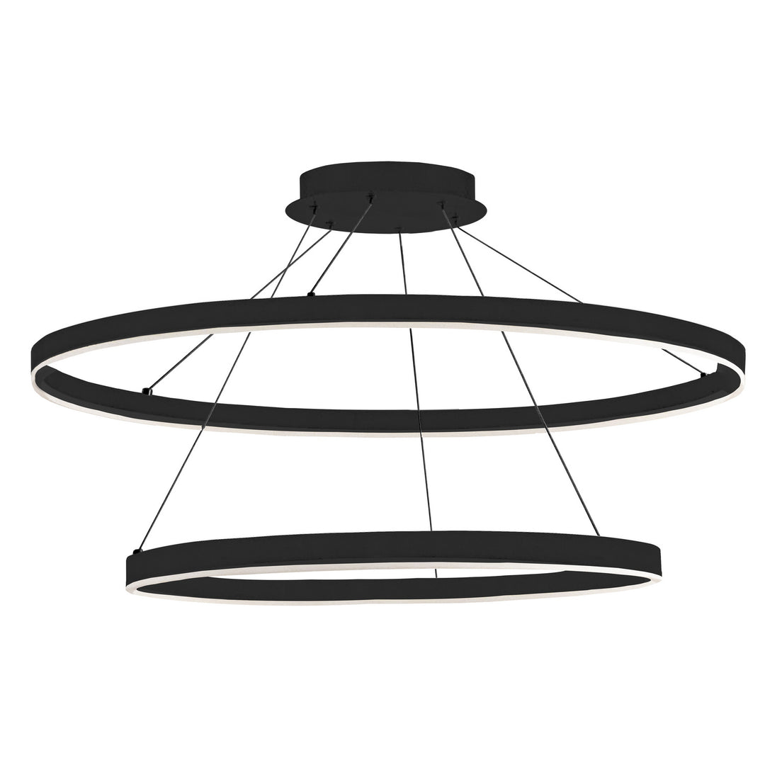 Circulo LED Chandelier in Black - available from The Lighting Shoppe, trusted by Canadian homeowners