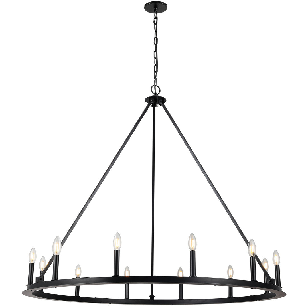 Colby 12 Light Chandelier in Black - available from The Lighting Shoppe, trusted by Canadian homeowners