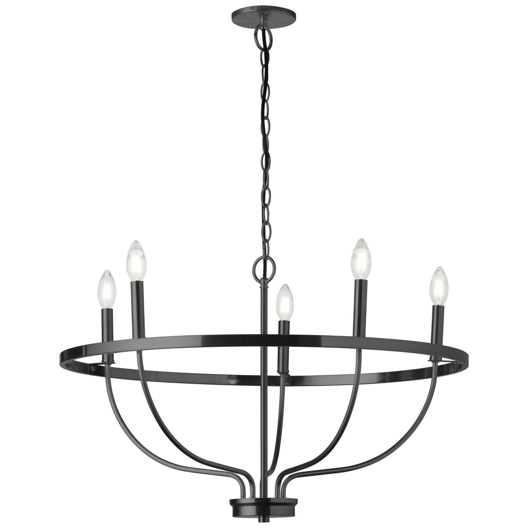 Cesar Five Light Chandelier in Black - available from The Lighting Shoppe, trusted by Canadian homeowners