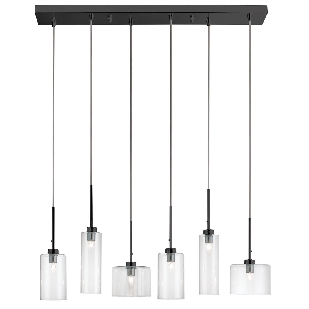 Industrial Chic Six Light Pendant in Black - available from The Lighting Shoppe, trusted by Canadian homeowners