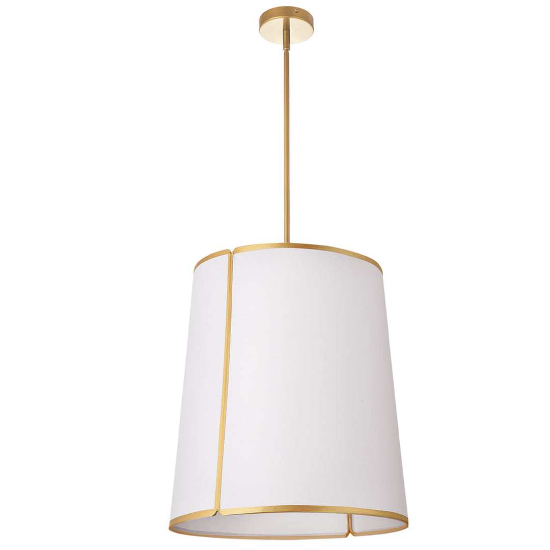 Notched Drum Three Light Pendant in White - available from The Lighting Shoppe, trusted by Canadian homeowners