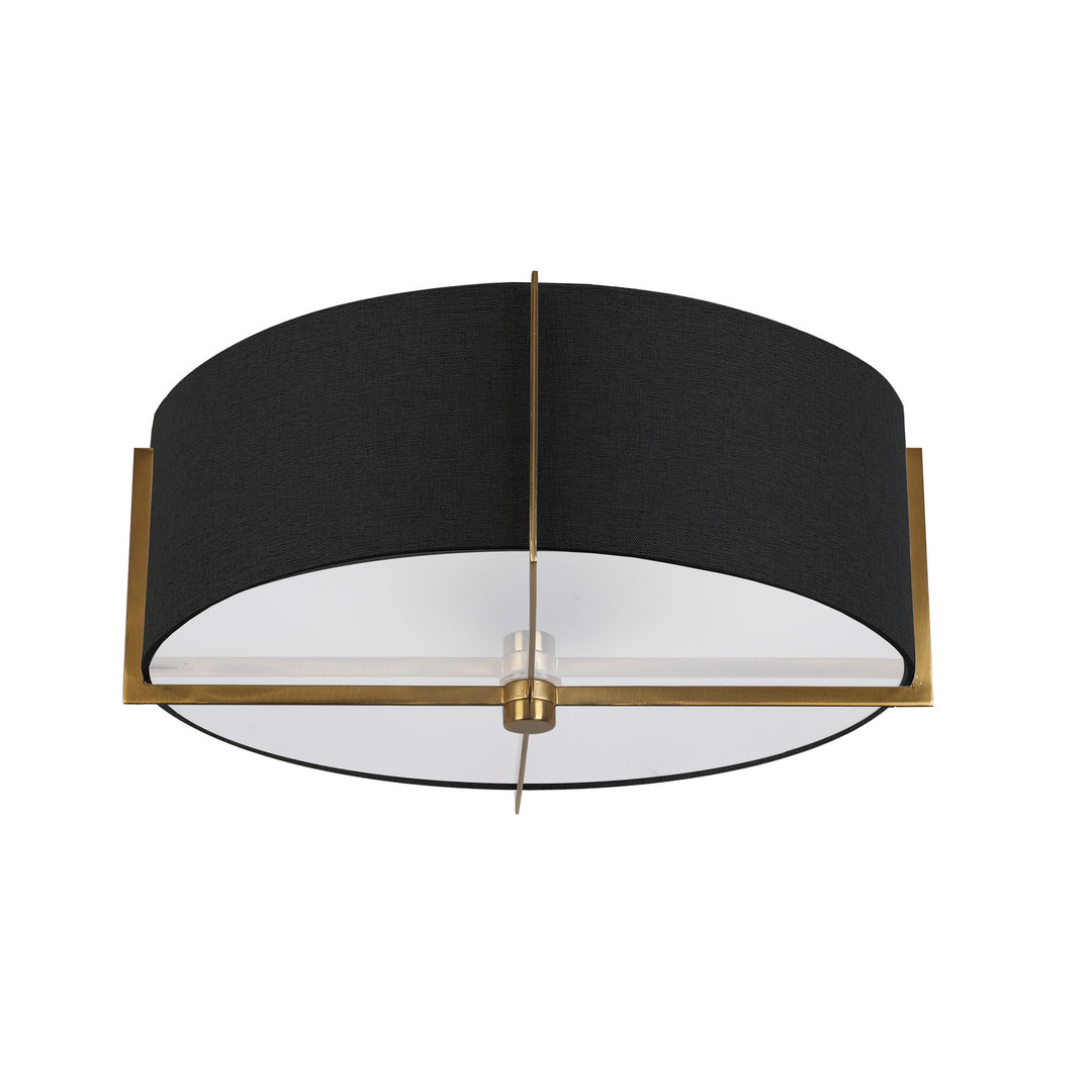 Preston Three Light Semi-Flush Mount in Black - available from The Lighting Shoppe, trusted by Canadian homeowners