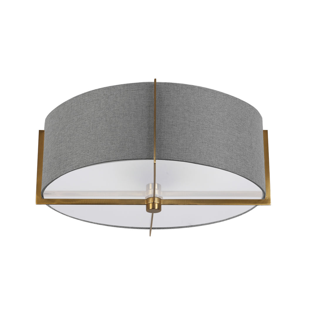 Preston Three Light Semi-Flush Mount in Grey - available from The Lighting Shoppe, trusted by Canadian homeowners