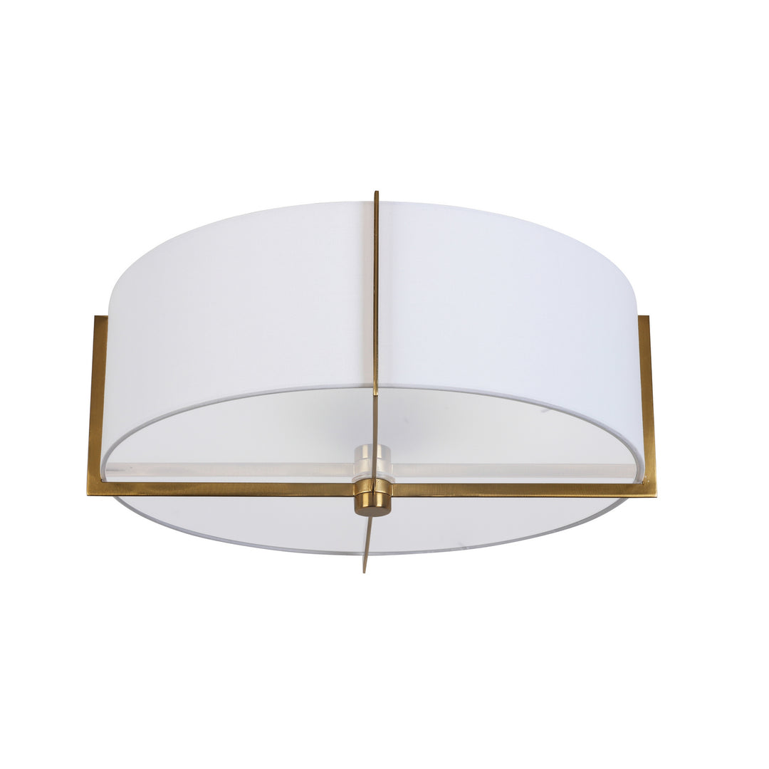 Preston Three Light Semi-Flush Mount in White - available from The Lighting Shoppe, trusted by Canadian homeowners