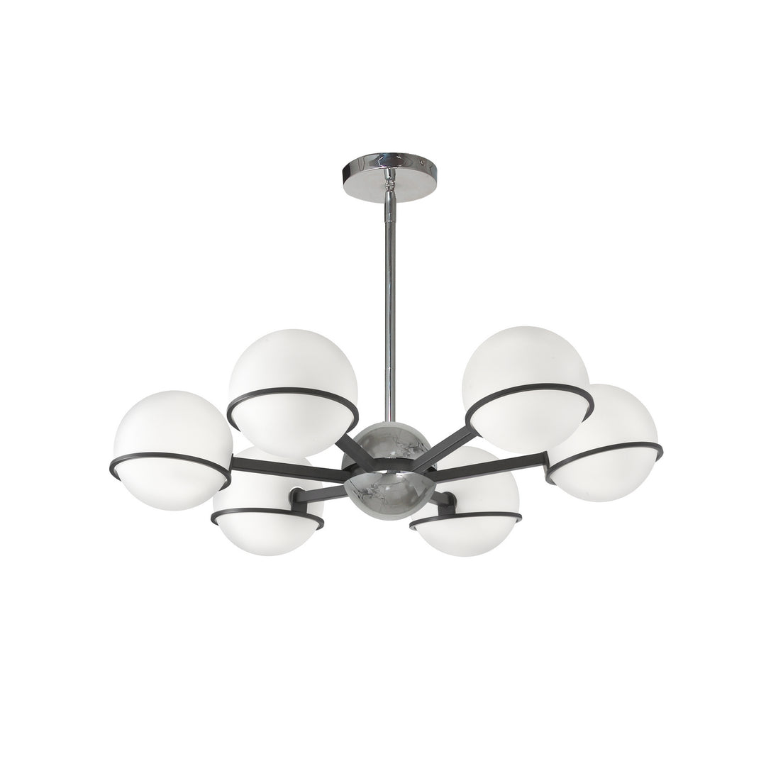 Sofia Six Light Chandelier in Polished Chrome - available from The Lighting Shoppe, trusted by Canadian homeowners
