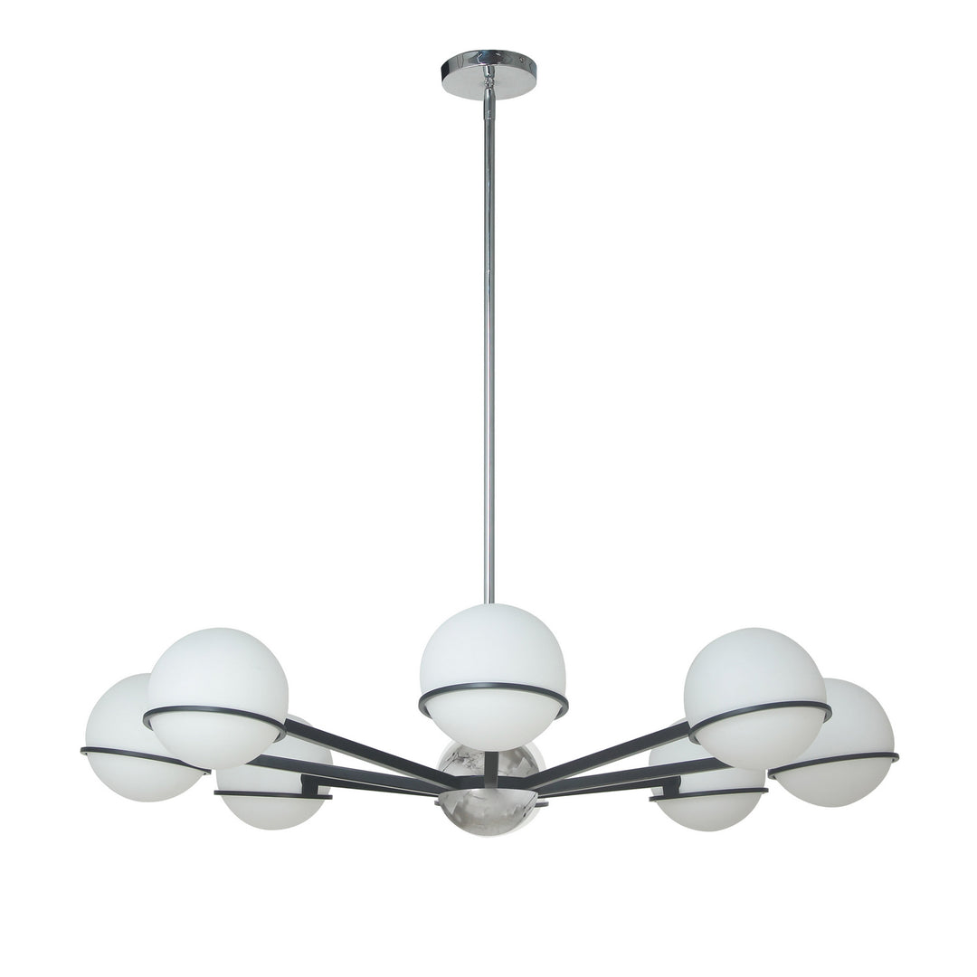 Sofia Eight Light Chandelier in Polished Chrome - available from The Lighting Shoppe, trusted by Canadian homeowners
