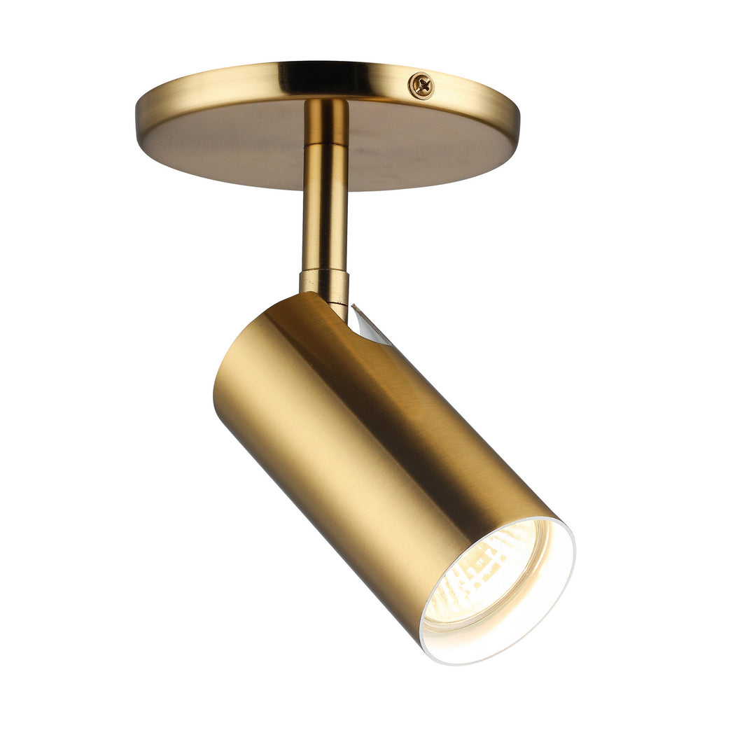 Stanly One Light Spotlight in Aged Brass - available from The Lighting Shoppe, trusted by Canadian homeowners