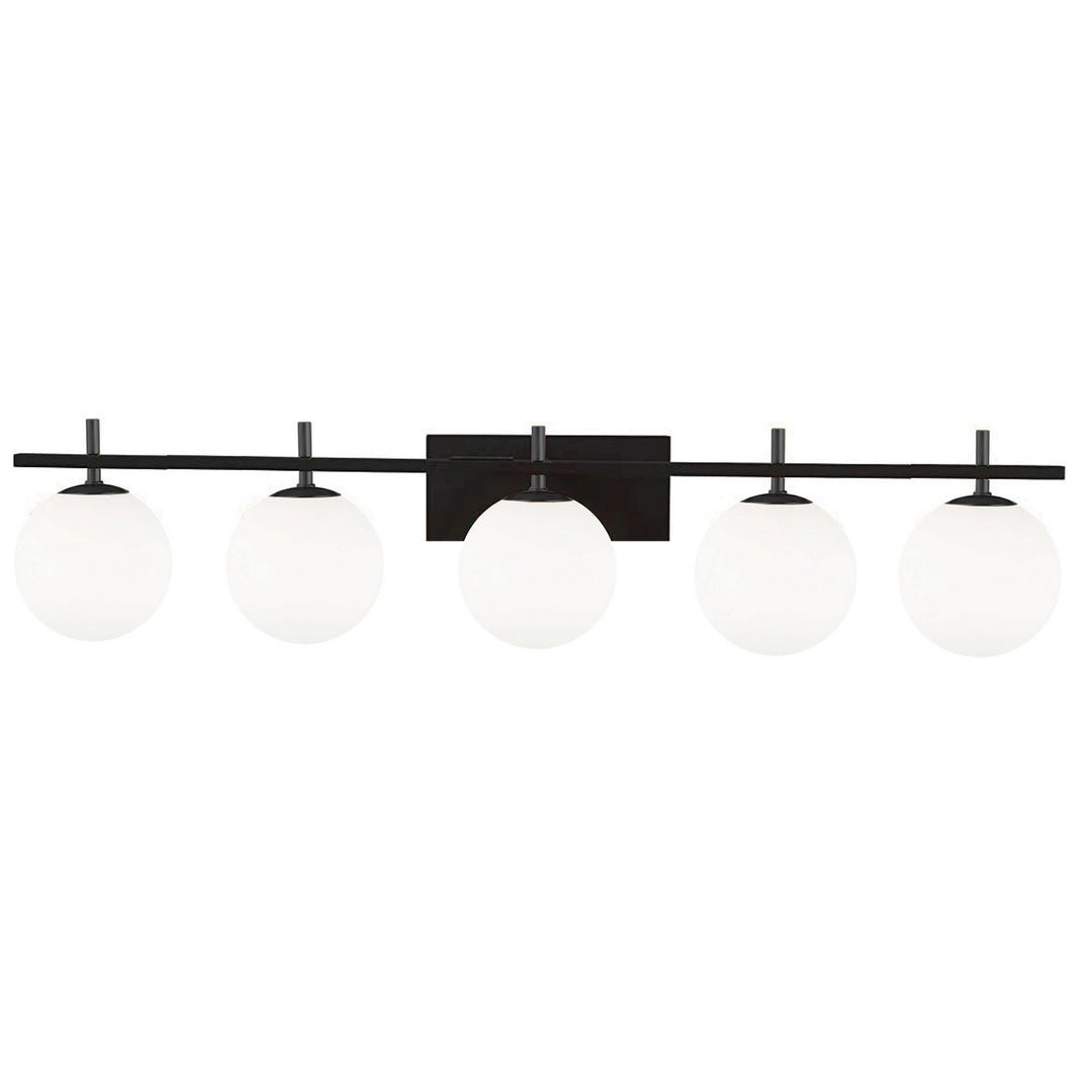 Vivaldi Five Light Vanity in Black - available from The Lighting Shoppe, trusted by Canadian homeowners