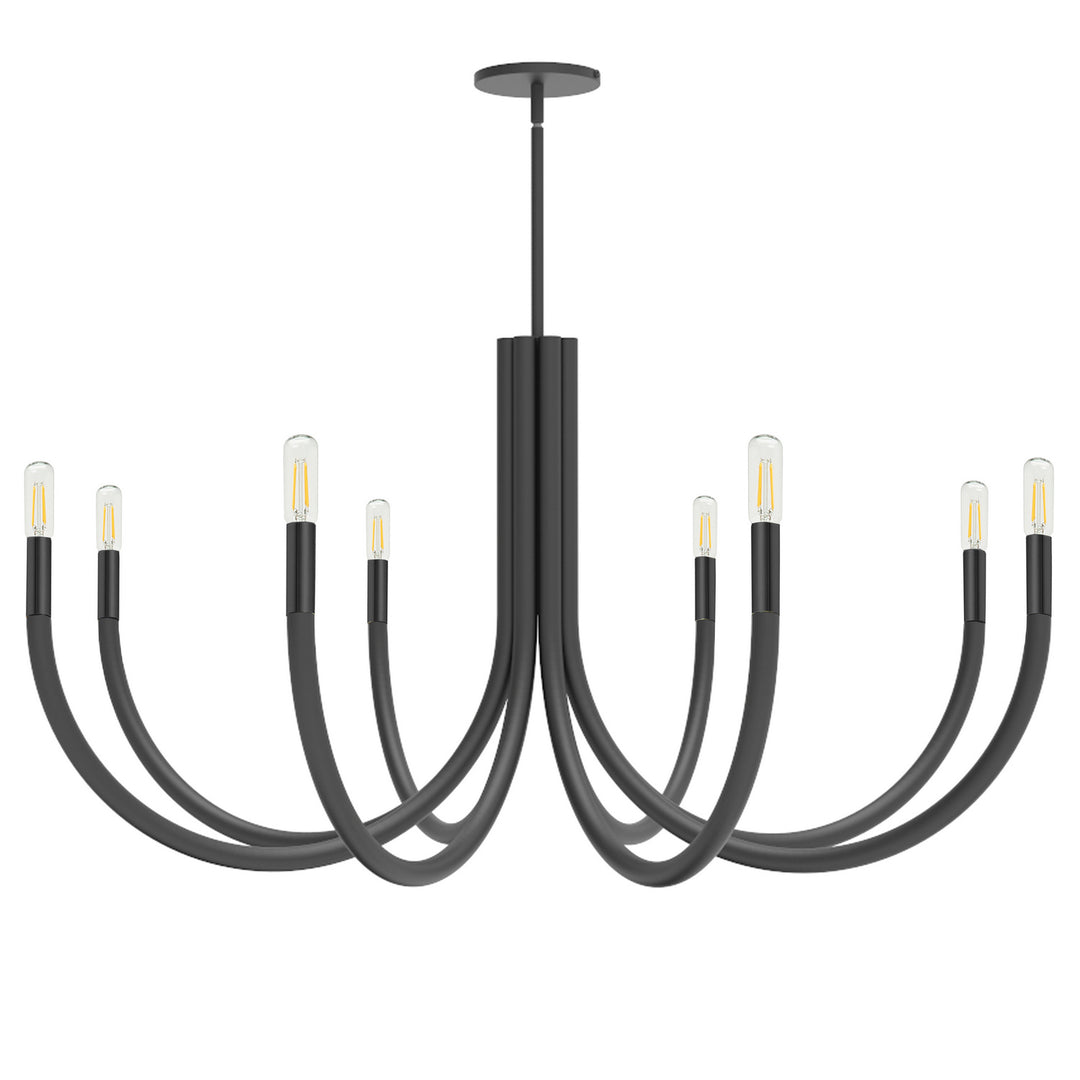 Wand Eight Light Chandelier in Black - available from The Lighting Shoppe, trusted by Canadian homeowners