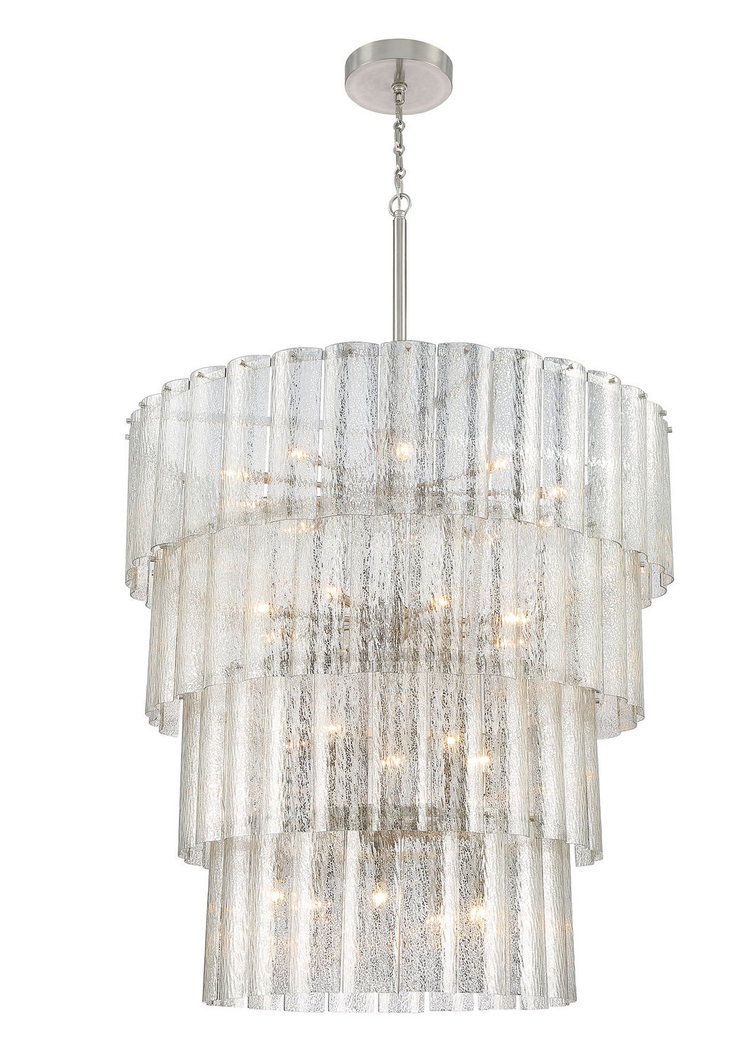 Museo 28 Light Chandelier in Brushed Polished Nickel - available from The Lighting Shoppe, trusted by Canadian homeowners