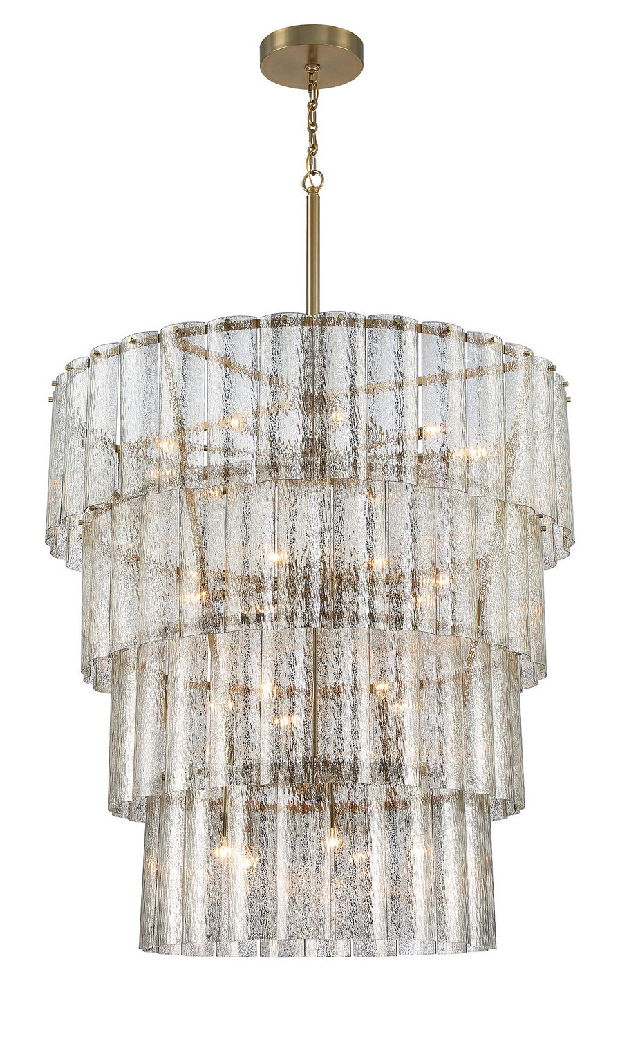 Museo 28 Light Chandelier in Satin Brass - available from The Lighting Shoppe, trusted by Canadian homeowners