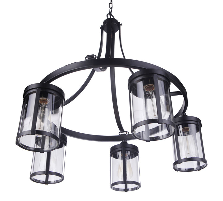 Craftmade Canada - 55325-FB - Five Light Chandelier - Elliot - Flat Black