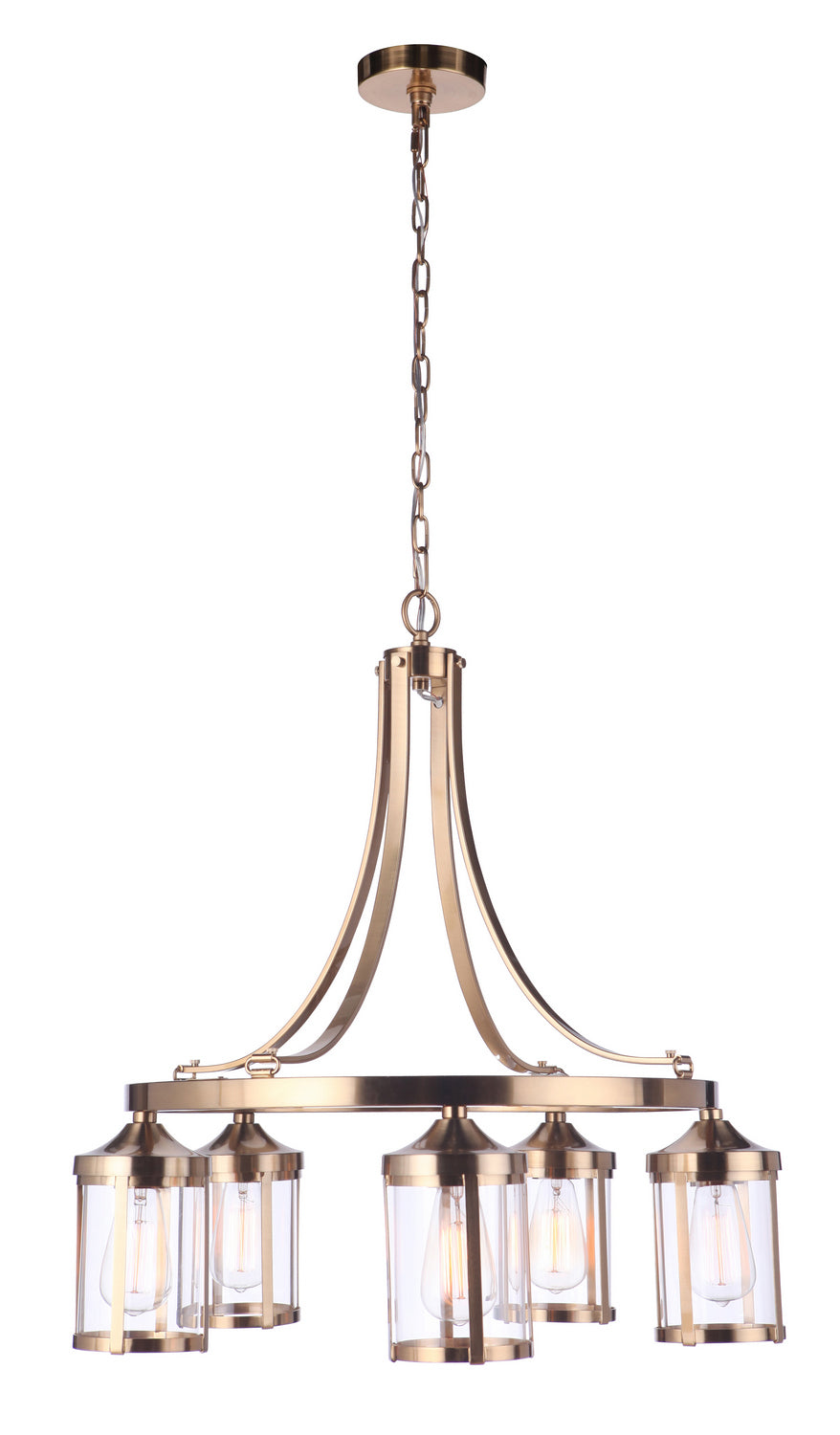 Craftmade Canada - 55325-SB - Five Light Chandelier - Elliot - Satin Brass