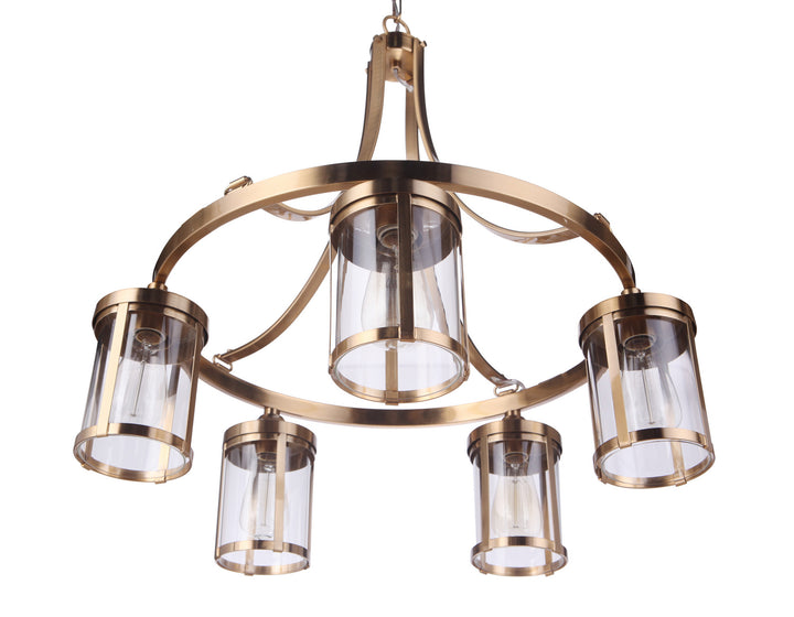 Craftmade Canada - 55325-SB - Five Light Chandelier - Elliot - Satin Brass