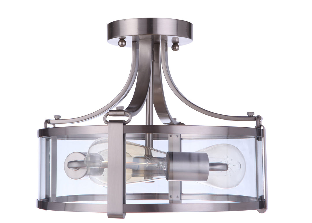 Craftmade Canada - 55353-BNK - Three Light Semi Flush Mount - Elliot - Brushed Polished Nickel