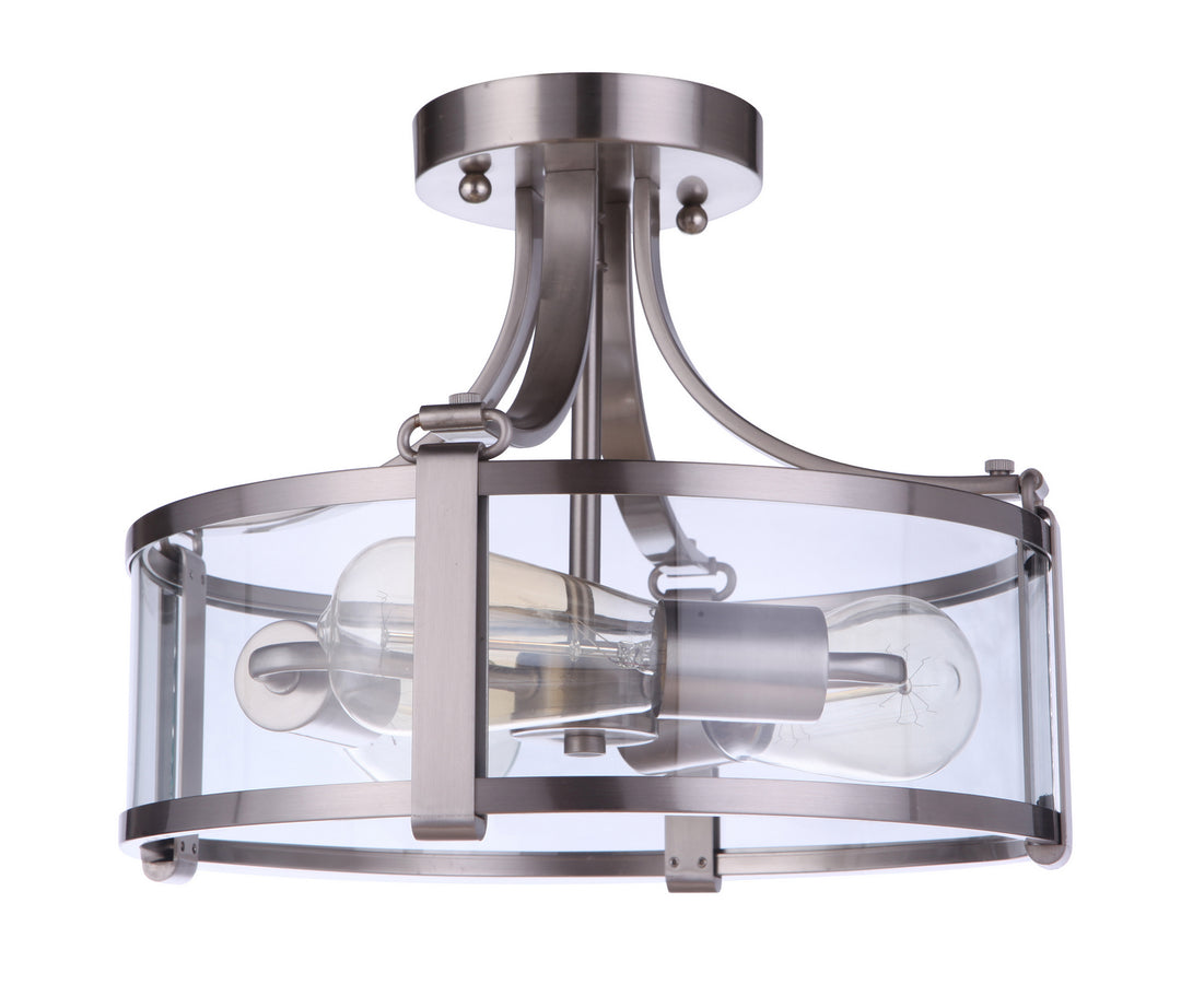 Craftmade Canada - 55353-BNK - Three Light Semi Flush Mount - Elliot - Brushed Polished Nickel