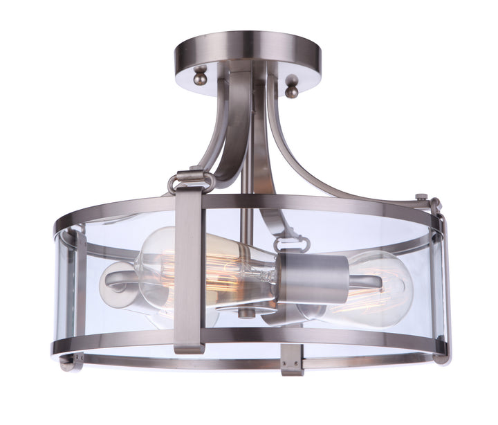 Craftmade Canada - 55353-BNK - Three Light Semi Flush Mount - Elliot - Brushed Polished Nickel