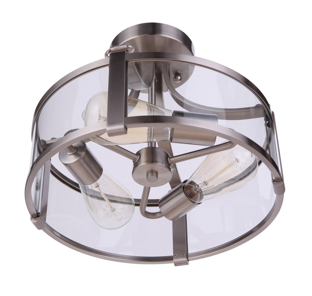 Craftmade Canada - 55353-BNK - Three Light Semi Flush Mount - Elliot - Brushed Polished Nickel