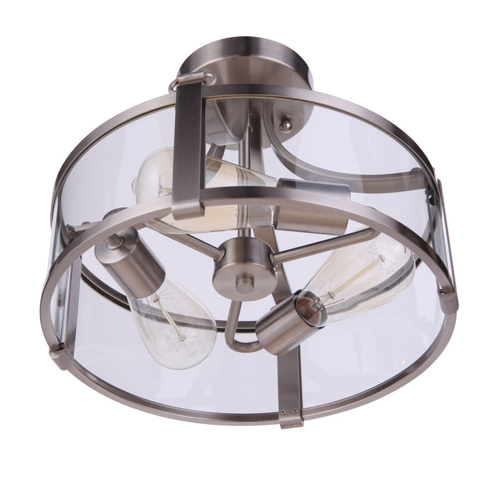Craftmade Canada - 55353-BNK - Three Light Semi Flush Mount - Elliot - Brushed Polished Nickel
