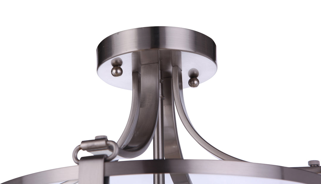 Craftmade Canada - 55353-BNK - Three Light Semi Flush Mount - Elliot - Brushed Polished Nickel