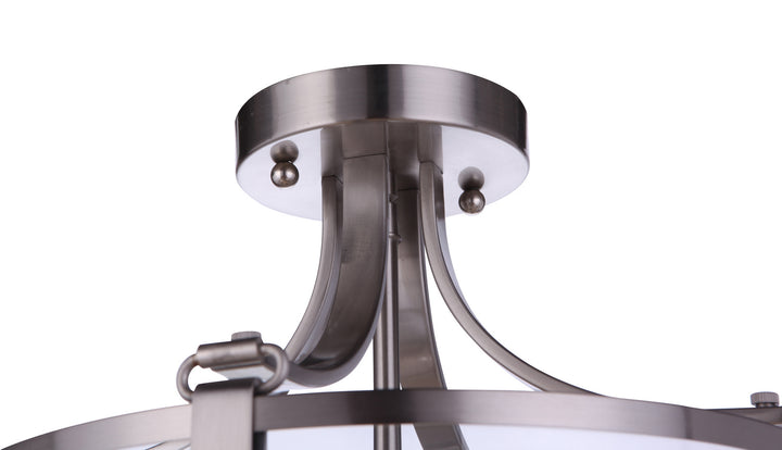 Craftmade Canada - 55353-BNK - Three Light Semi Flush Mount - Elliot - Brushed Polished Nickel