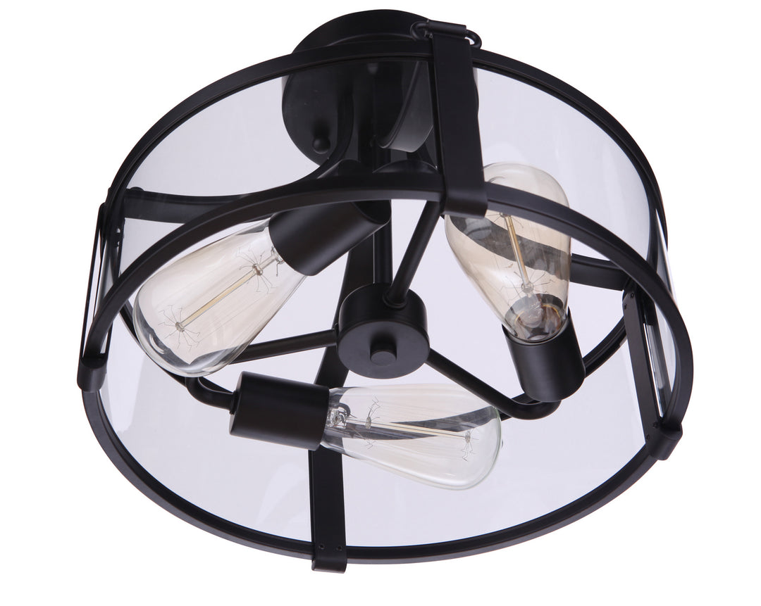 Craftmade Canada - 55353-FB - Three Light Semi Flush Mount - Elliot - Flat Black