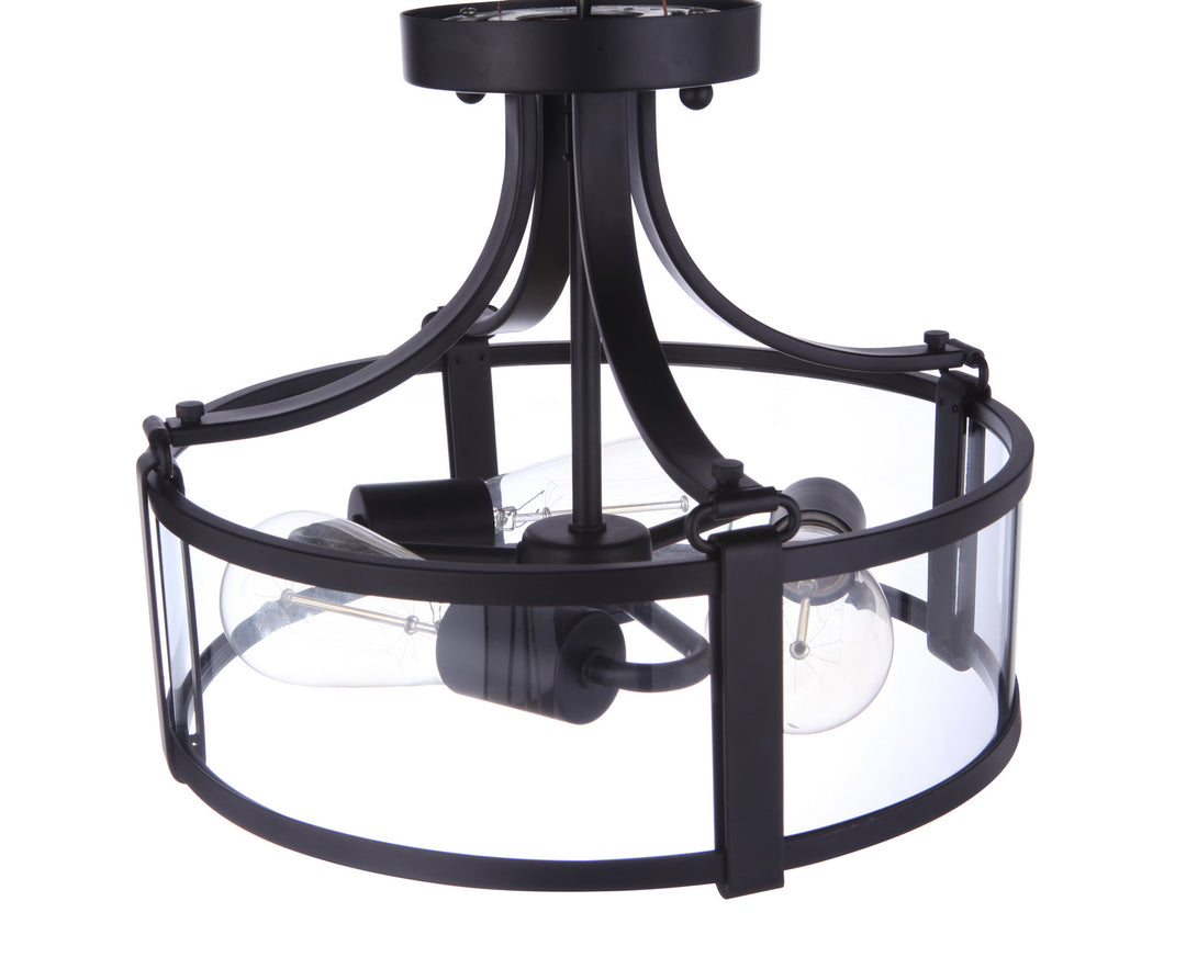 Craftmade Canada - 55353-FB - Three Light Semi Flush Mount - Elliot - Flat Black