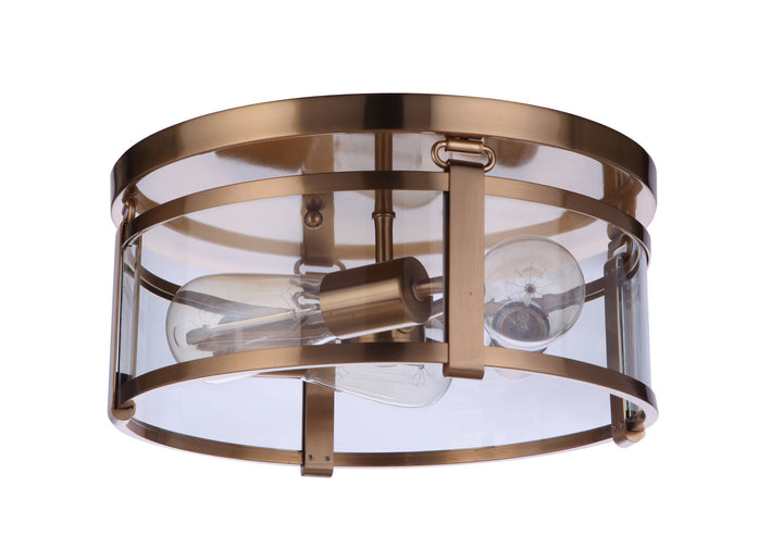 Craftmade Canada - 55383-SB - Three Light Flushmount - Elliot - Satin Brass