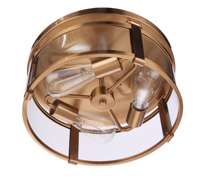 Craftmade Canada - 55383-SB - Three Light Flushmount - Elliot - Satin Brass